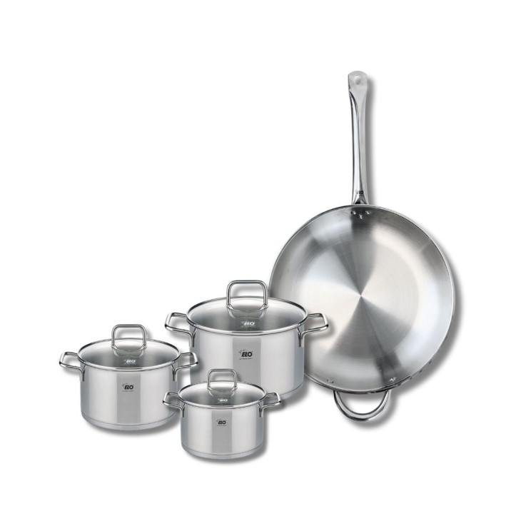 Batterie de cuisine Profi Citrin en inox - 32 cm - 14, 16 et 20 cm