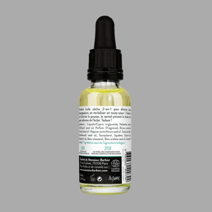 Huile sèche Bio à Barbe & Cheveux Full care black edition (30ml)