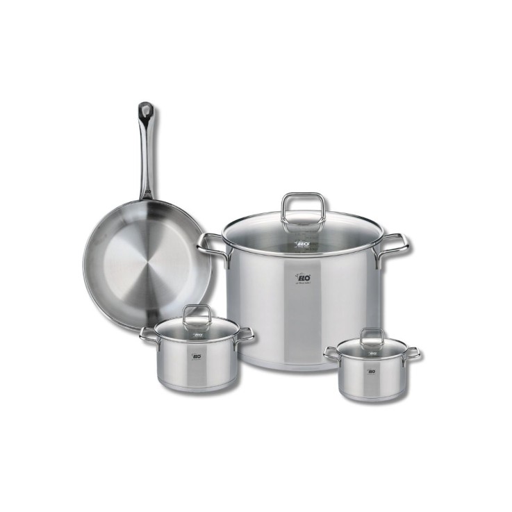 Batterie de cuisine Profi Citrin en inox - 12, 14, 24 et 26 cm
