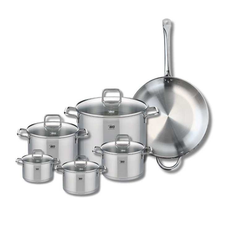 Batterie de cuisine Profi Citrin en inox - 6 pièces - gris