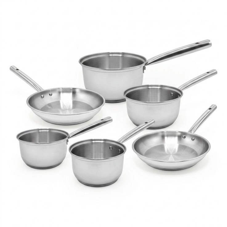 Batterie de cuisine Rhona en inox - 16/18/20/22 cm - 20/24 cm