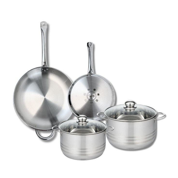 Batterie de cuisine Profi Brillant en inox - 20, 24 et 32 cm