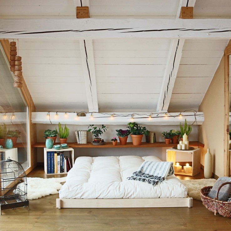 Lit tatami en bois