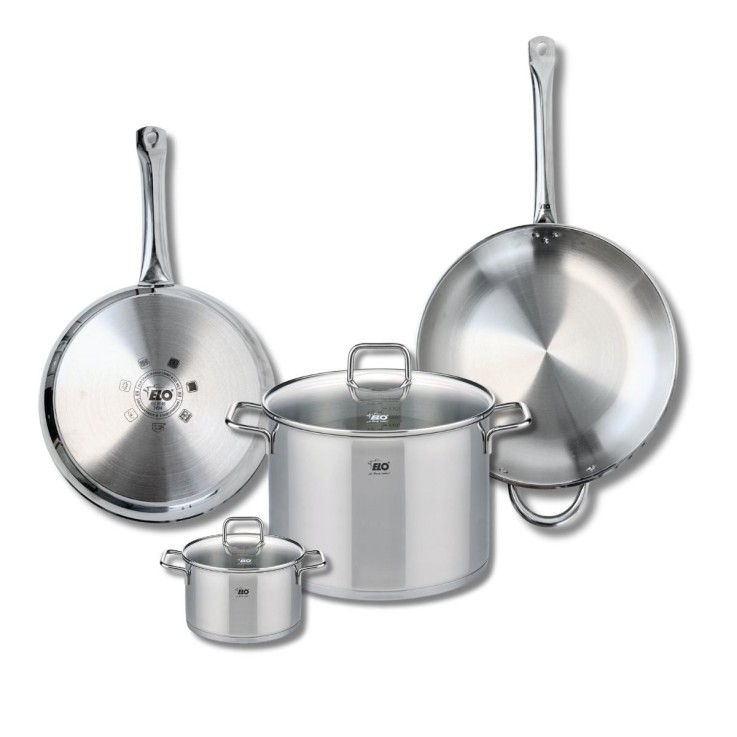 Batterie de cuisine Profi Citrin en inox - 14, 26, 28 et 32 cm