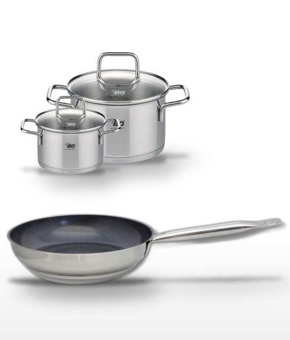 Batterie de cuisine en inox...