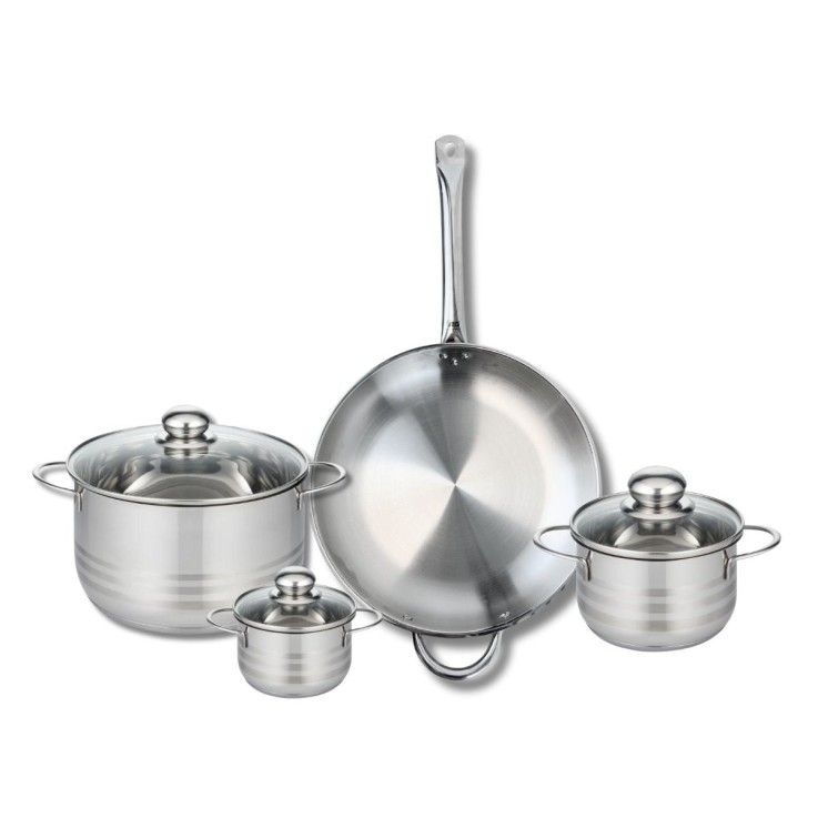 Batterie de cuisine Profi Brillant en inox - 12, 16, 24, 32 cm