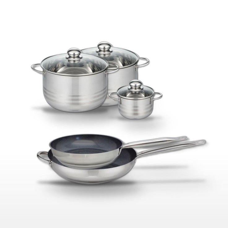 Batterie de cuisine Profi Therm Platinum en inox - 12 à 32 cm