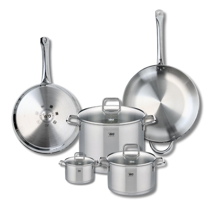 Batterie de cuisine Profi Citrin en inox - 5 pièces - 12, 20, 26, 28 et 32 cm