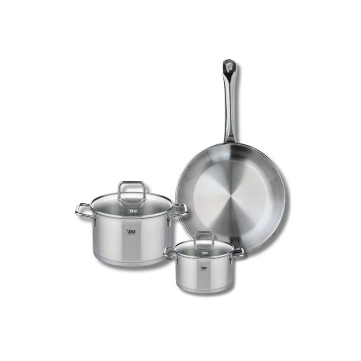 Batterie de cuisine Profi Citrin en inox - 14, 20 et 28 cm