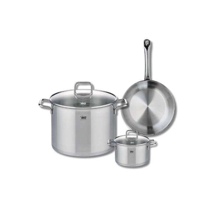 Batterie de cuisine Profi Citrin en inox - 3 pièces - 14/24/26 cm