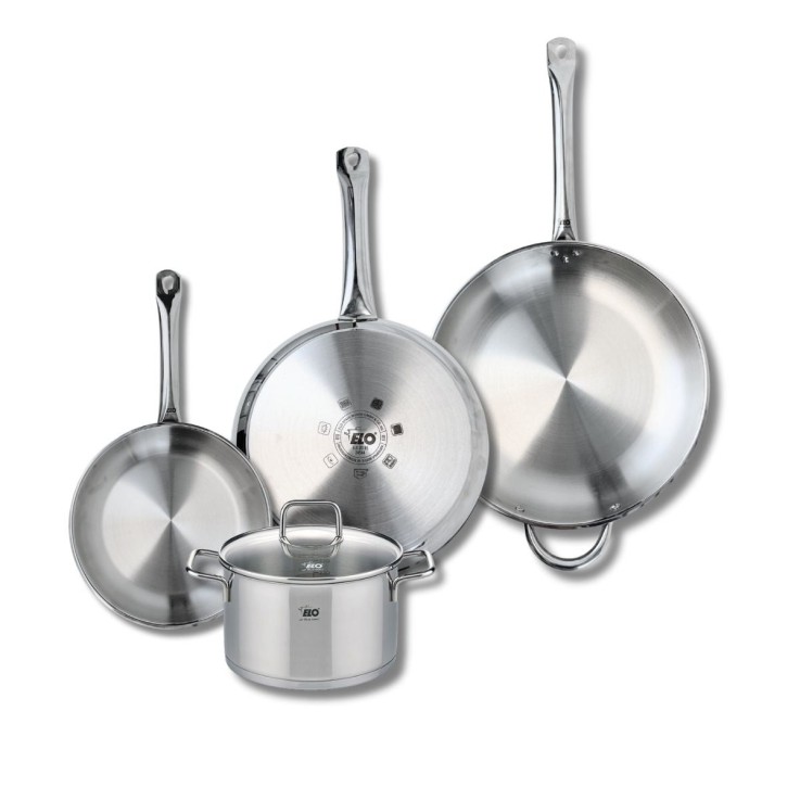 Batterie de cuisine Profi Citrin en inox - 20, 24, 28 et 32 cm