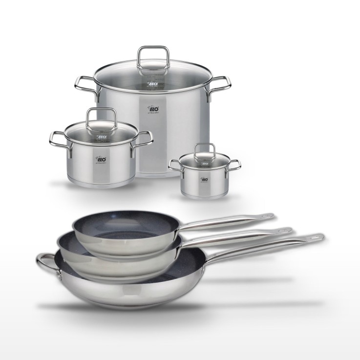 Lot de poêles Profi Therm Platinum et faitouts Citrin en inox