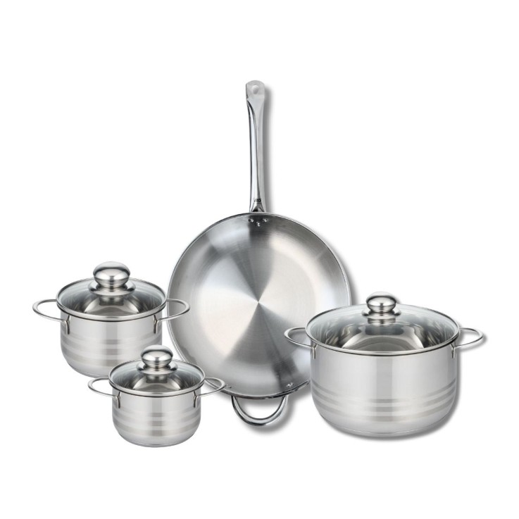 Batterie de cuisine Profi Brillant en inox - 4 pièces - 14 à 32 cm