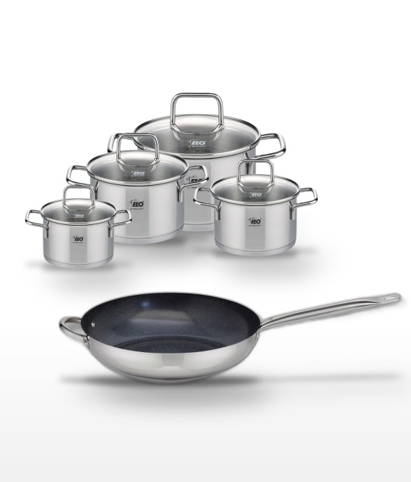 Batterie de cuisine en inox...
