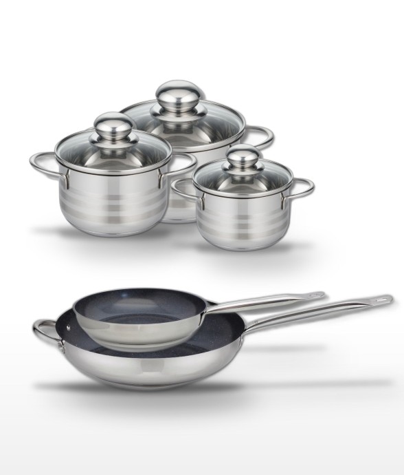 Batterie de cuisine en inox...