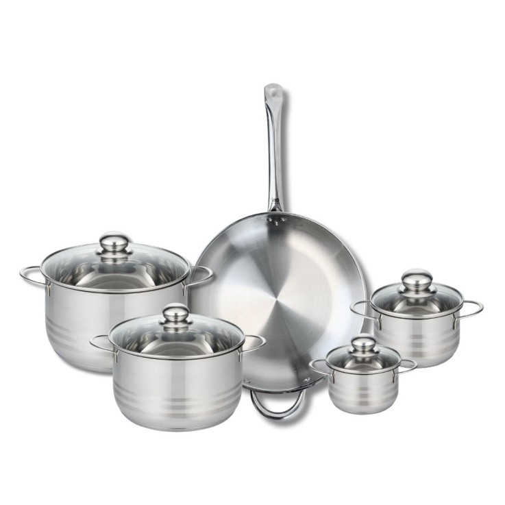 Batterie de cuisine Profi Brillant en inox - 12, 14, 20, 24 et 32 cm