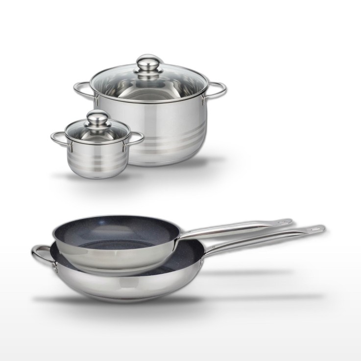 Batterie de cuisine Profi Therm Platinum en inox - 28/32 cm - 12/24 cm