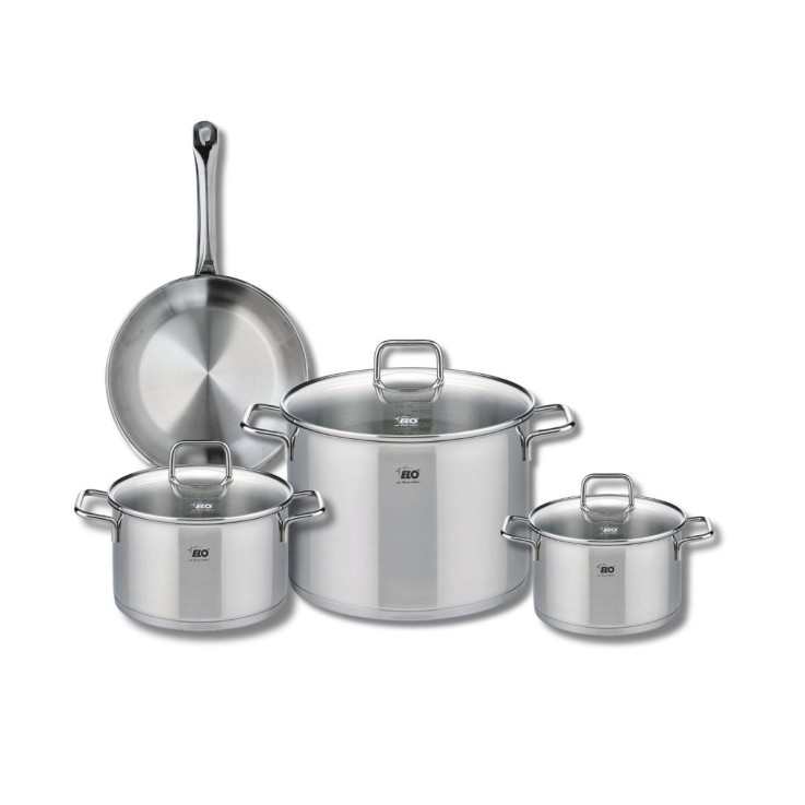Batterie de cuisine Profi Citrin en inox - 16, 20, 24 et 26 cm