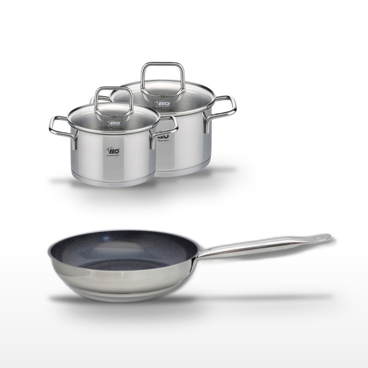 Batterie de cuisine Profi Therm Platinum en inox - 14/16/28 cm