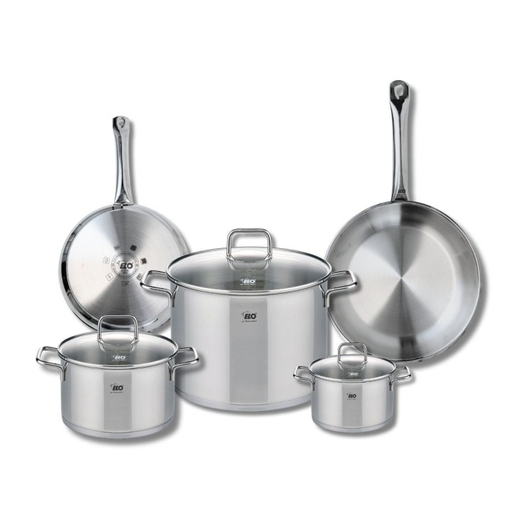 Batterie de cuisine Profi Citrin en inox - 24/28 cm - 14/20/26 cm