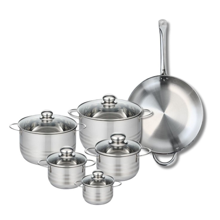 Batterie de cuisine Profi Brillant en inox - 6 pièces
