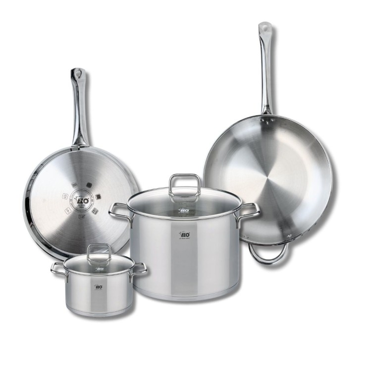 Batterie de cuisine Profi Citrin en inox - 16, 26, 28 et 32 cm