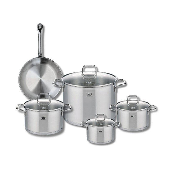 Batterie de cuisine Profi Citrin en inox - 5 pièces - gris
