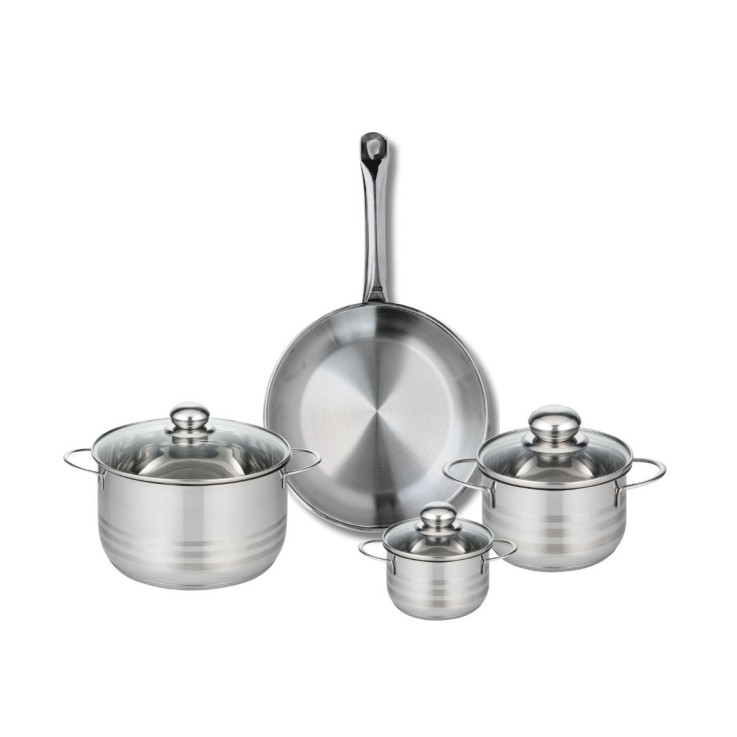 Batterie de cuisine Profi Brillant en inox - 12, 16, 20, 28 cm