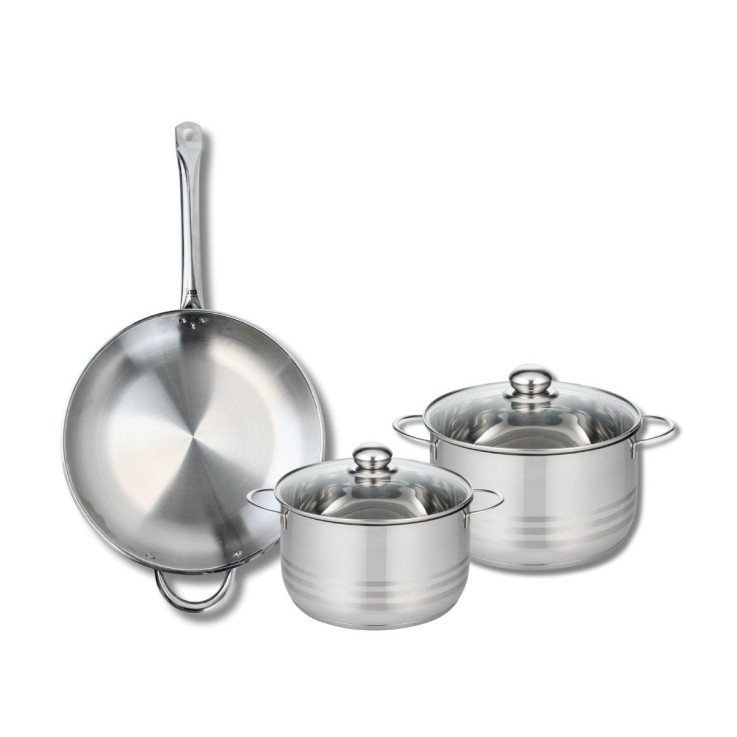 Batterie de cuisine Profi Brillant en inox - 3 pièces
