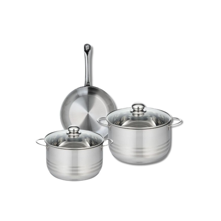 Batterie de cuisine Profi Brillant en inox - 20 et 24 cm