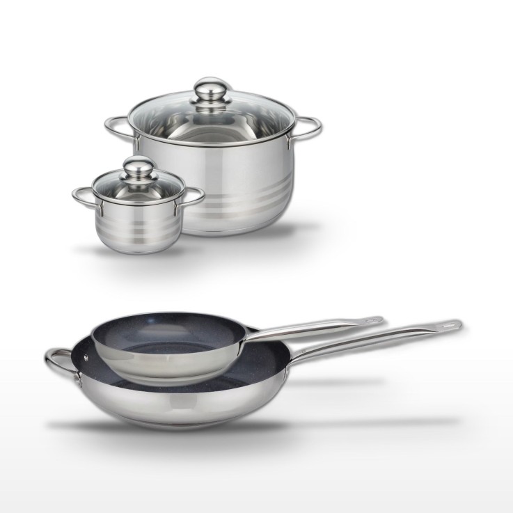 Batterie de cuisine Profi Therm Platinum en inox - 24/32 cm et 12/24 cm