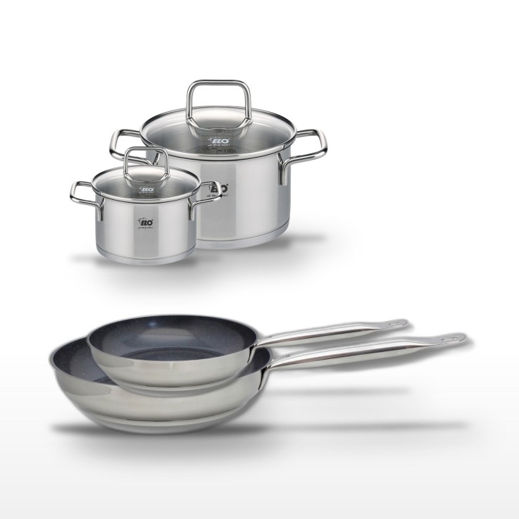 Batterie de cuisine Profi Therm Platinum - poêles 24/28 cm - faitouts 14/20 cm