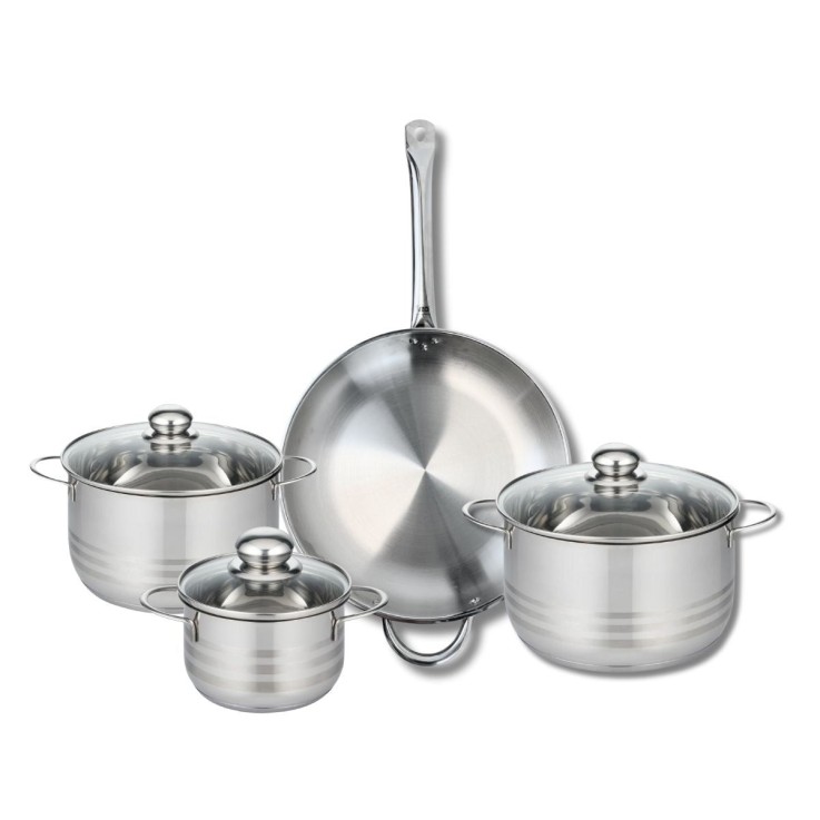 Batterie de cuisine Profi Brillant en inox - 32 cm - 16, 20 et 24 cm