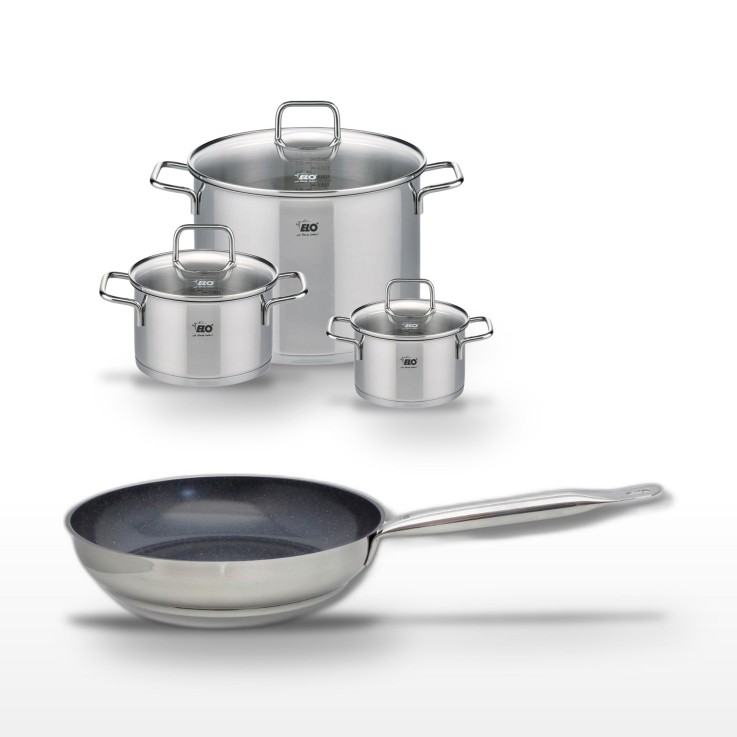 Batterie de cuisine Profi Therm Platinum en inox - 16, 20, 26 et 28 cm