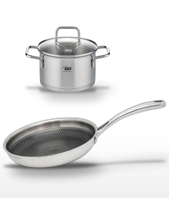 Batterie de cuisine en inox...