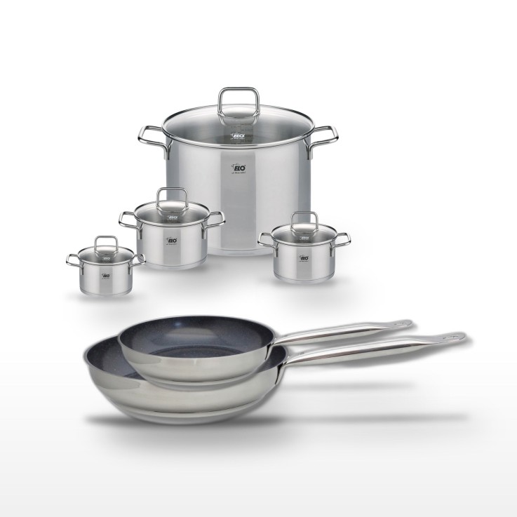 Batterie de cuisine Profi Therm Platinum et Citrin en inox - 6 pièces