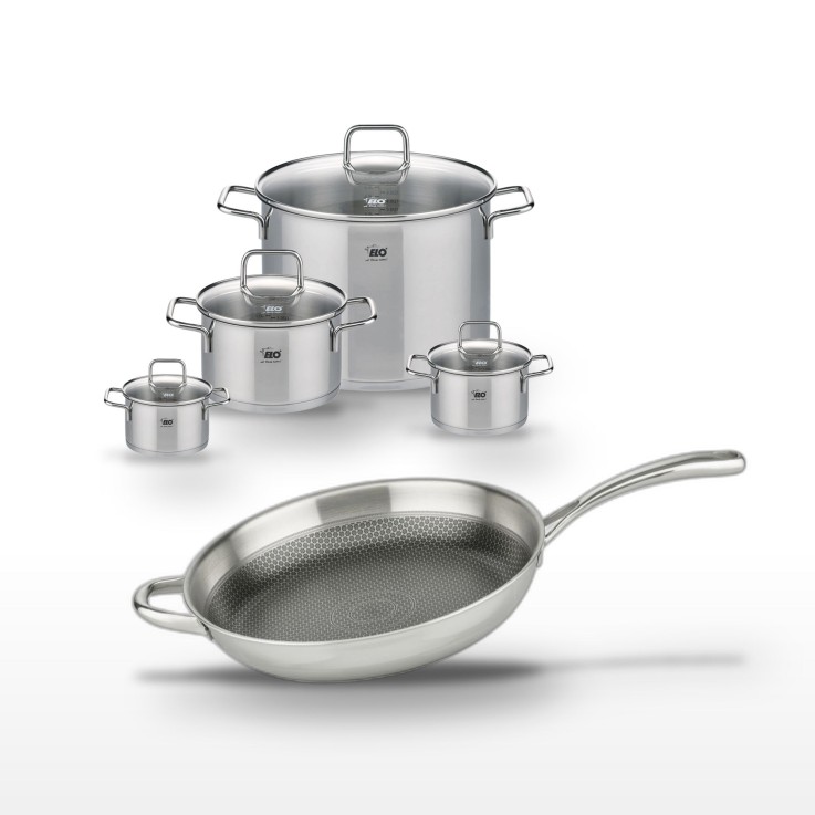 Batterie de cuisine Relief Evolution et Citrin en inox - 5 pièces