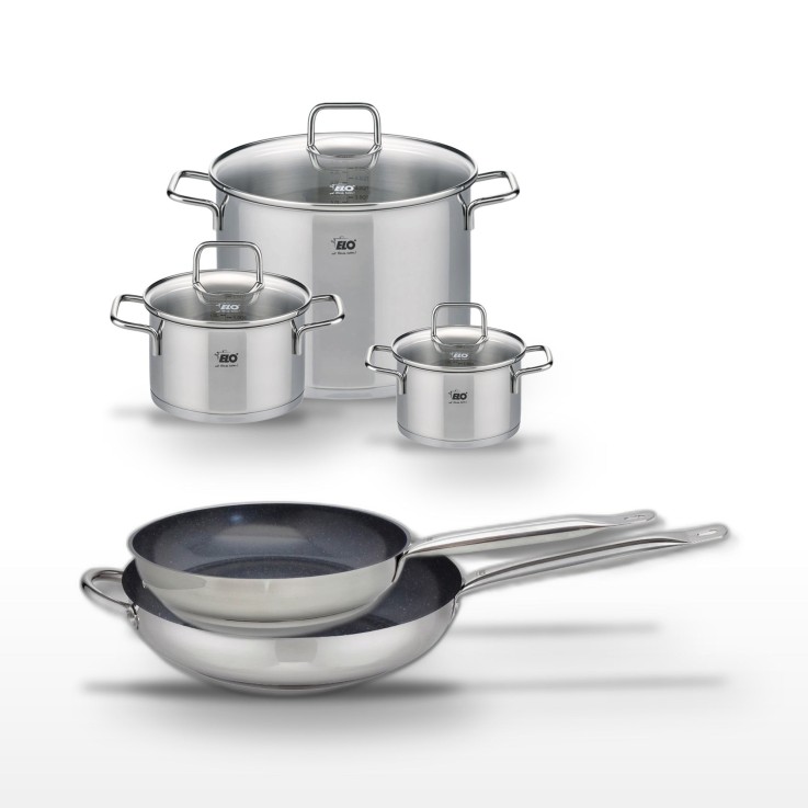 Batterie de cuisine Profi Therm Platinum en inox - 28/32 cm - 16/20/26 cm