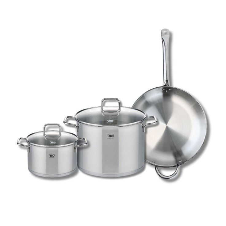 Batterie de cuisine Profi Citrin en inox - 20, 26 et 32 cm