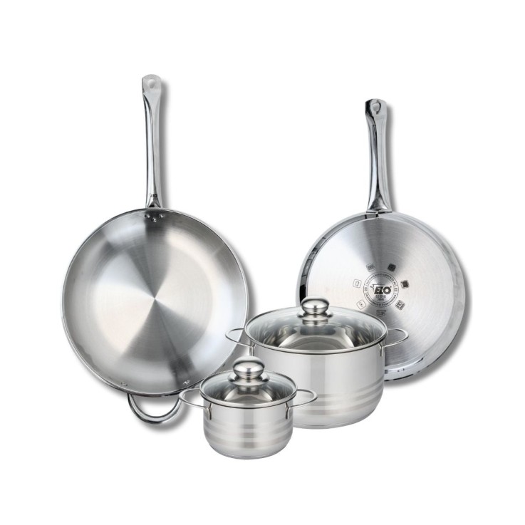 Batterie de cuisine Profi Brillant en inox - 14, 20, 28 et 32 cm