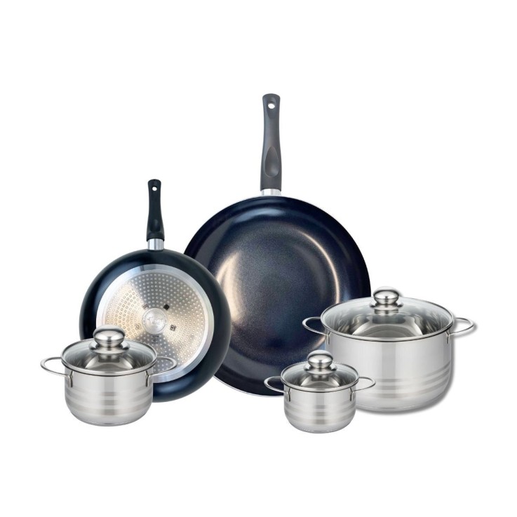 Batterie de cuisine Prima Brillant en aluminium et inox - 12/14/20/24/32 cm