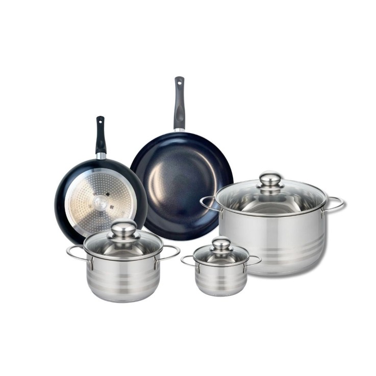 Batterie de cuisine Prima Brillant en aluminium et inox