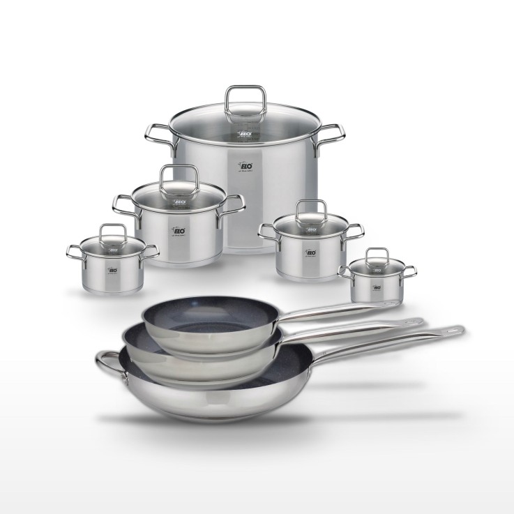 Batterie de cuisine Profi Therm Platinum et Citrin en inox et céramique