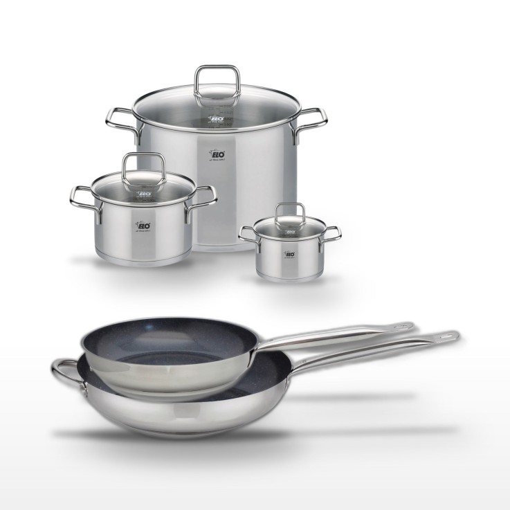 Batterie de cuisine Profi Therm Platinum en inox et céramique - 28/32 cm - 14/20/26 cm