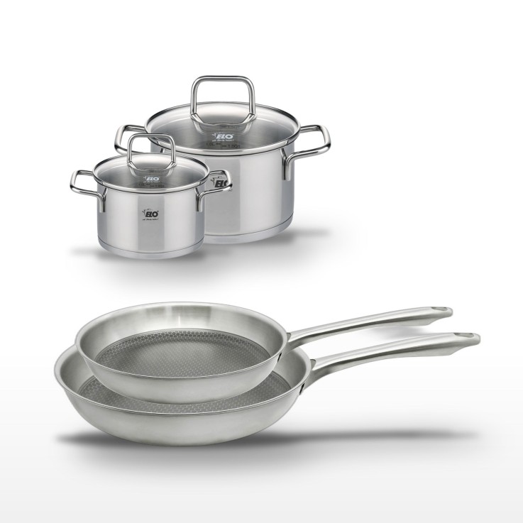 Batterie de cuisine Relief Passion en inox - 24/28 cm et 12/16 cm