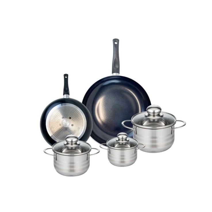 Batterie de cuisine 5 pièces Prima Brillant en aluminium et inox