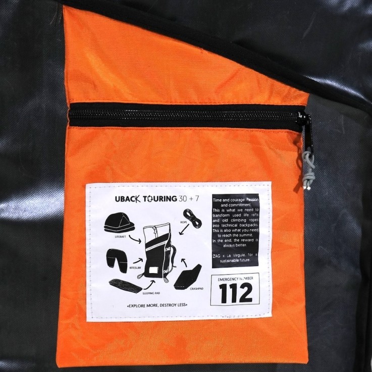 Sac de randonnée La Virgule x ZAG Matière upcyclée