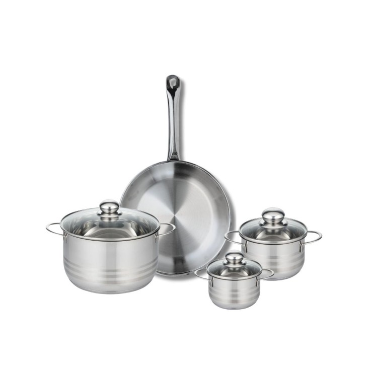 Batterie de cuisine Profi Brillant en inox - 12, 14, 20 et 28 cm