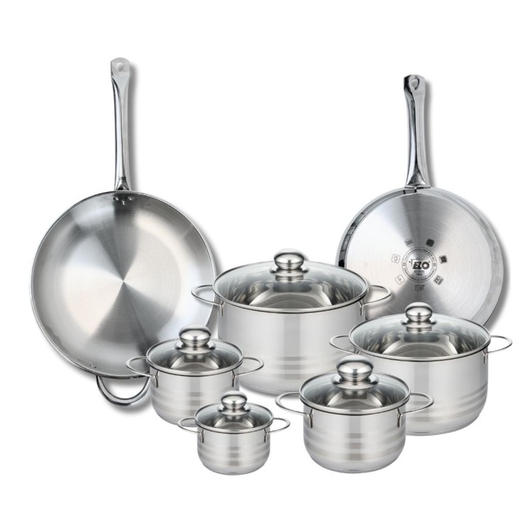 Batterie de cuisine Profi Brillant en inox - 7 pièces - 12 à 32 cm