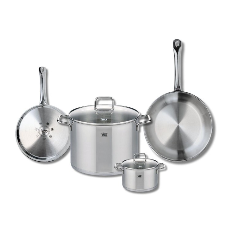 Batterie de cuisine Profi Citrin en inox - 4 pièces - 14/24/26/28 cm